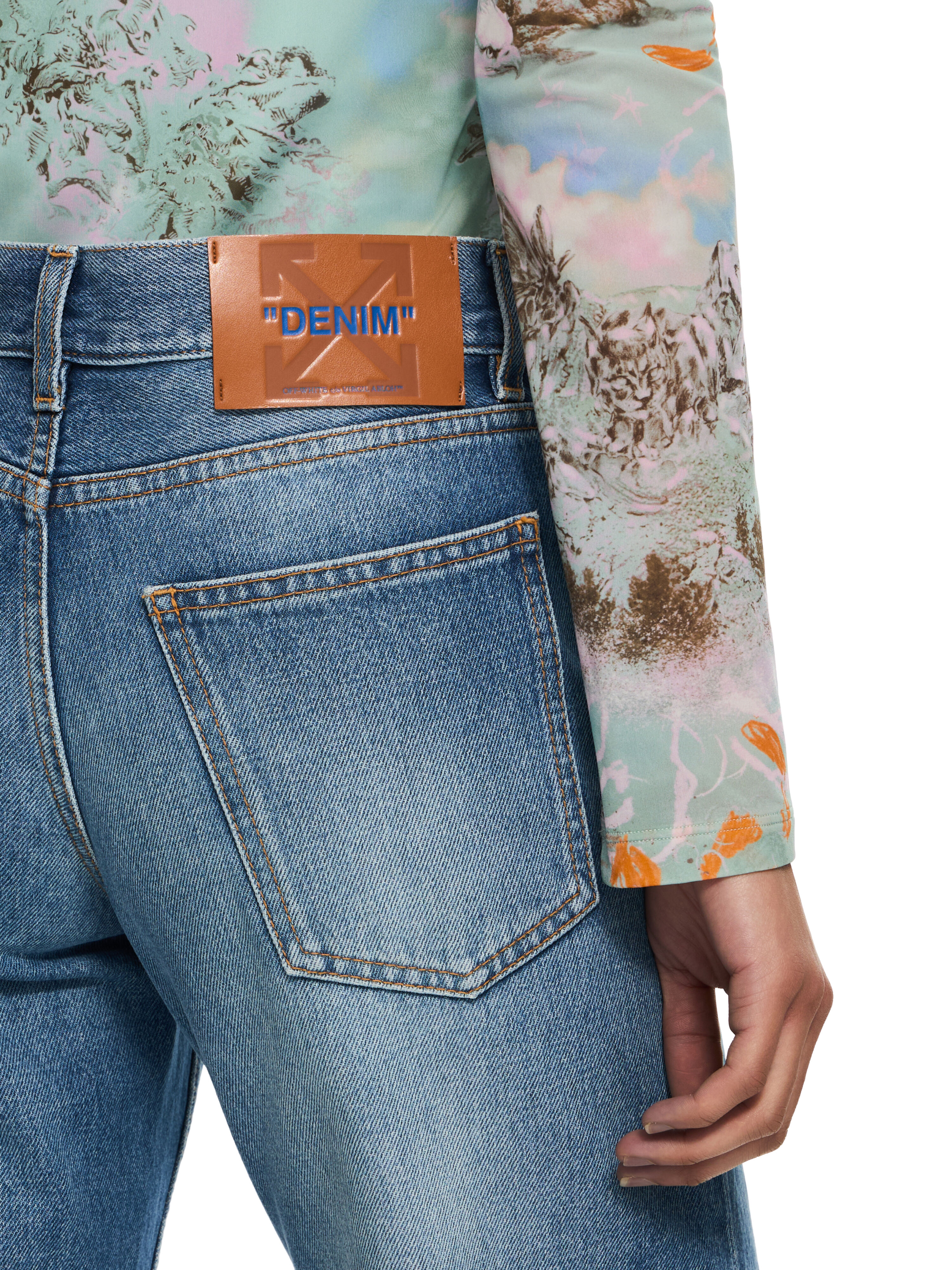 OFF WHITE Susy Denim Pants Light Medium Blue-No Color 2YA069S26DEN002