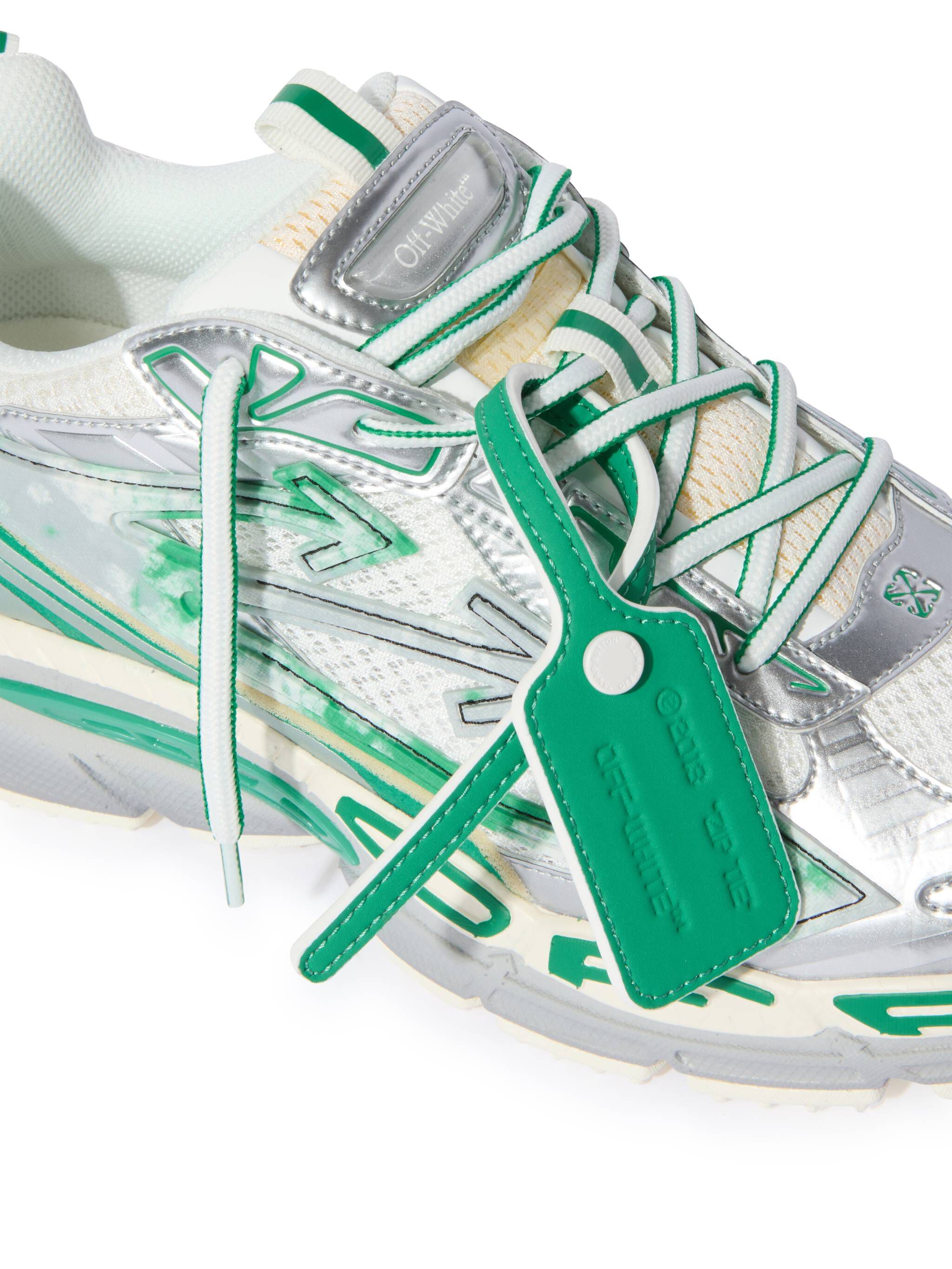 OFF WHITE Sneakers Be Right Back Argento/Turchese VERDE OMIA295S25FAB004