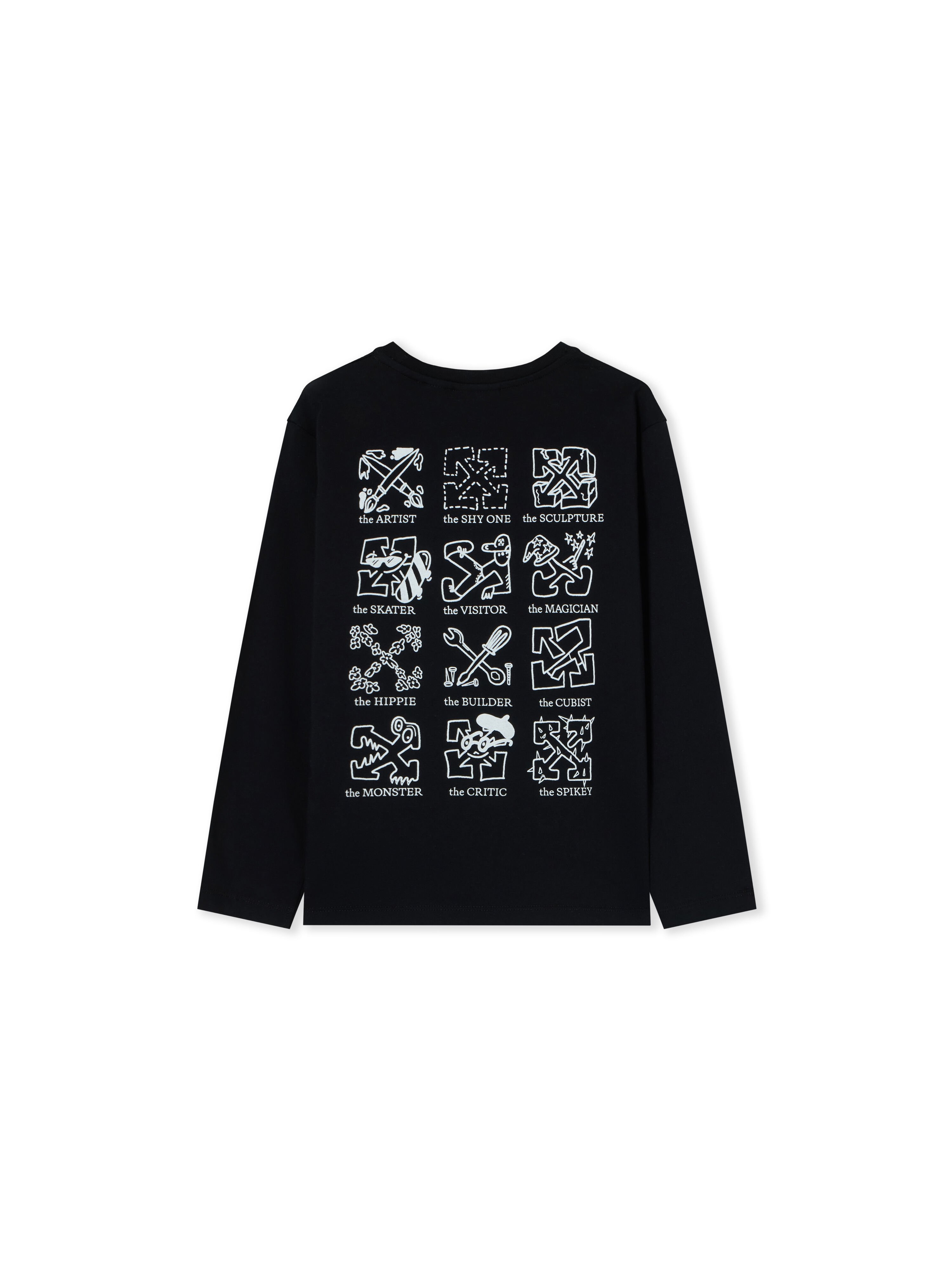 Multilogo Long Sleeve T-Shirt OFF WHITE Multilogo Long Sleeve T-Shirt BLACK 44BAB001F26J002