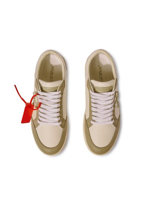 OFF WHITE Sneakers Vulcanized In Pelle Bianco/Salvia NEUTRO OMIA293S25LEA001