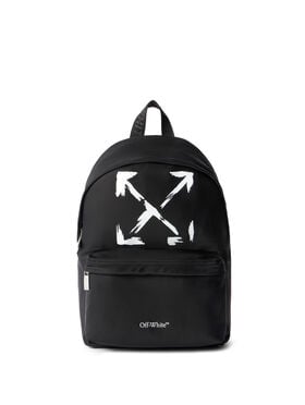 OFF WHITE Arrow Paint Backpack BLACK OBNB001S26FAB001