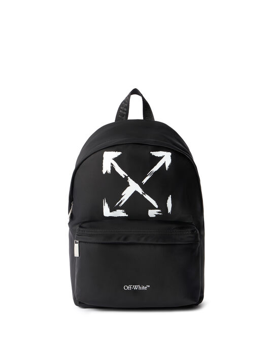 OFF WHITE Arrow Paint Backpack BLACK OBNB001S26FAB001
