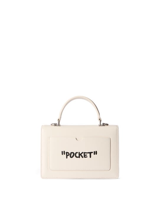 OFF WHITE Jitney 1.4 Top Handle Quote DUST - BLACK OWNP062C99LEA004