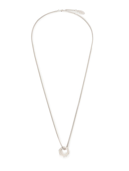 Hex Nut Diamond Pendant Necklace OFF WHITE Hex Nut Diamond Pendant Necklace GOLDMETAL C06547