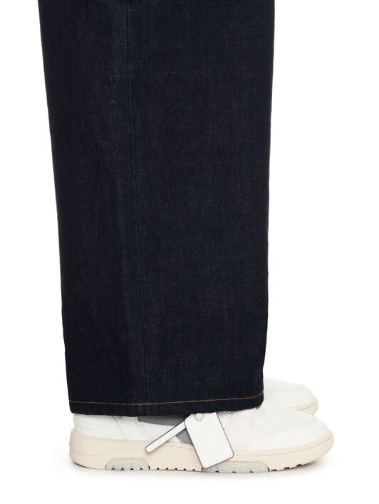 OFF WHITE OUT OF OFFICE SCHMALE WEISS/GRAUE SNEAKER WEISS OMIA243S24LEA001