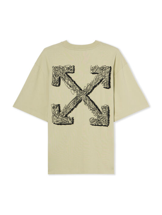 OFF WHITE Scribble Arrow Skate Logo T-Shirt ALFAALFA - BLACK OMAA120F25JER00C