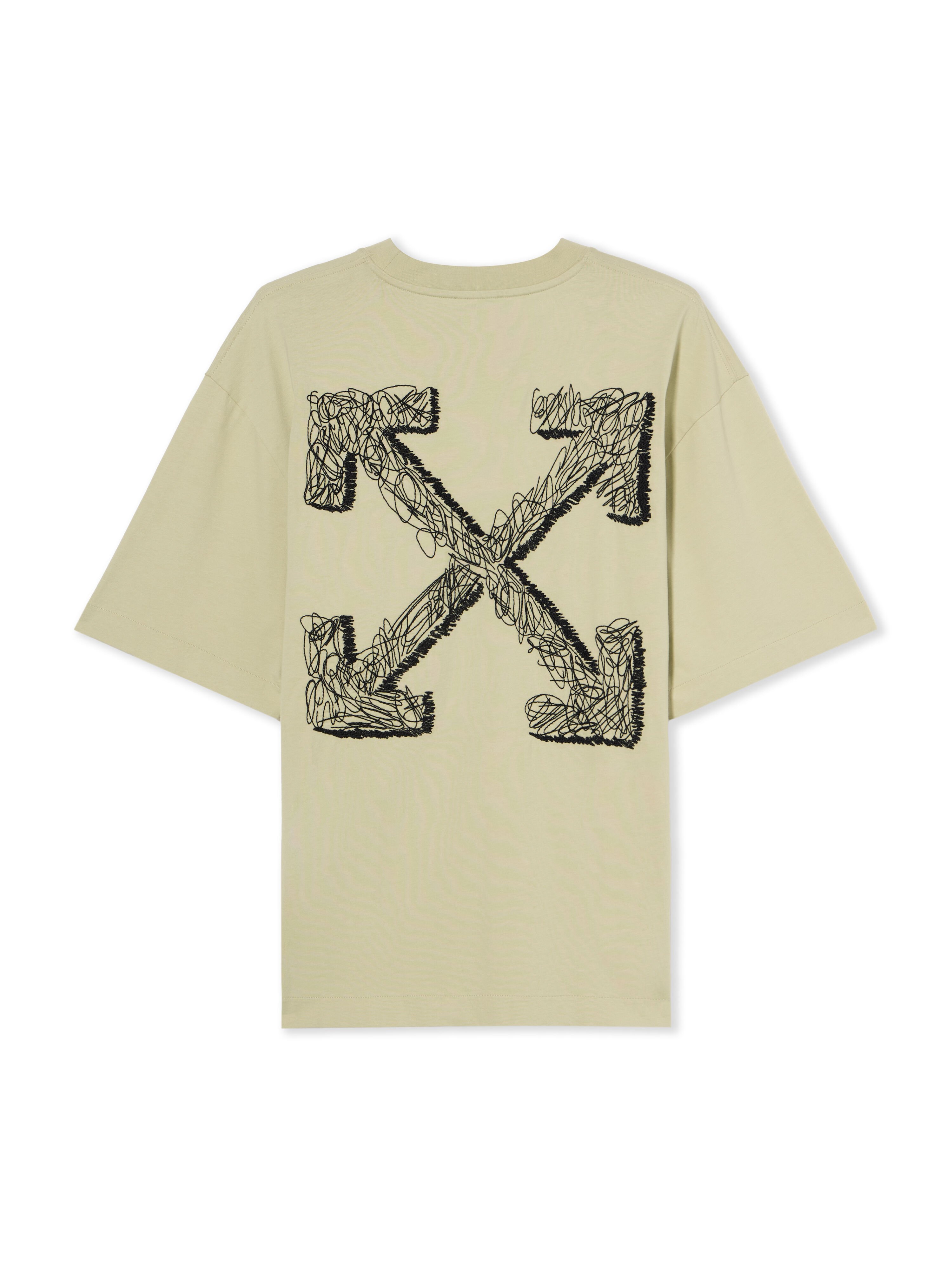 OFF WHITE Scribble Arrow Skate Logo T-Shirt ALFAALFA - BLACK OMAA120F25JER00C