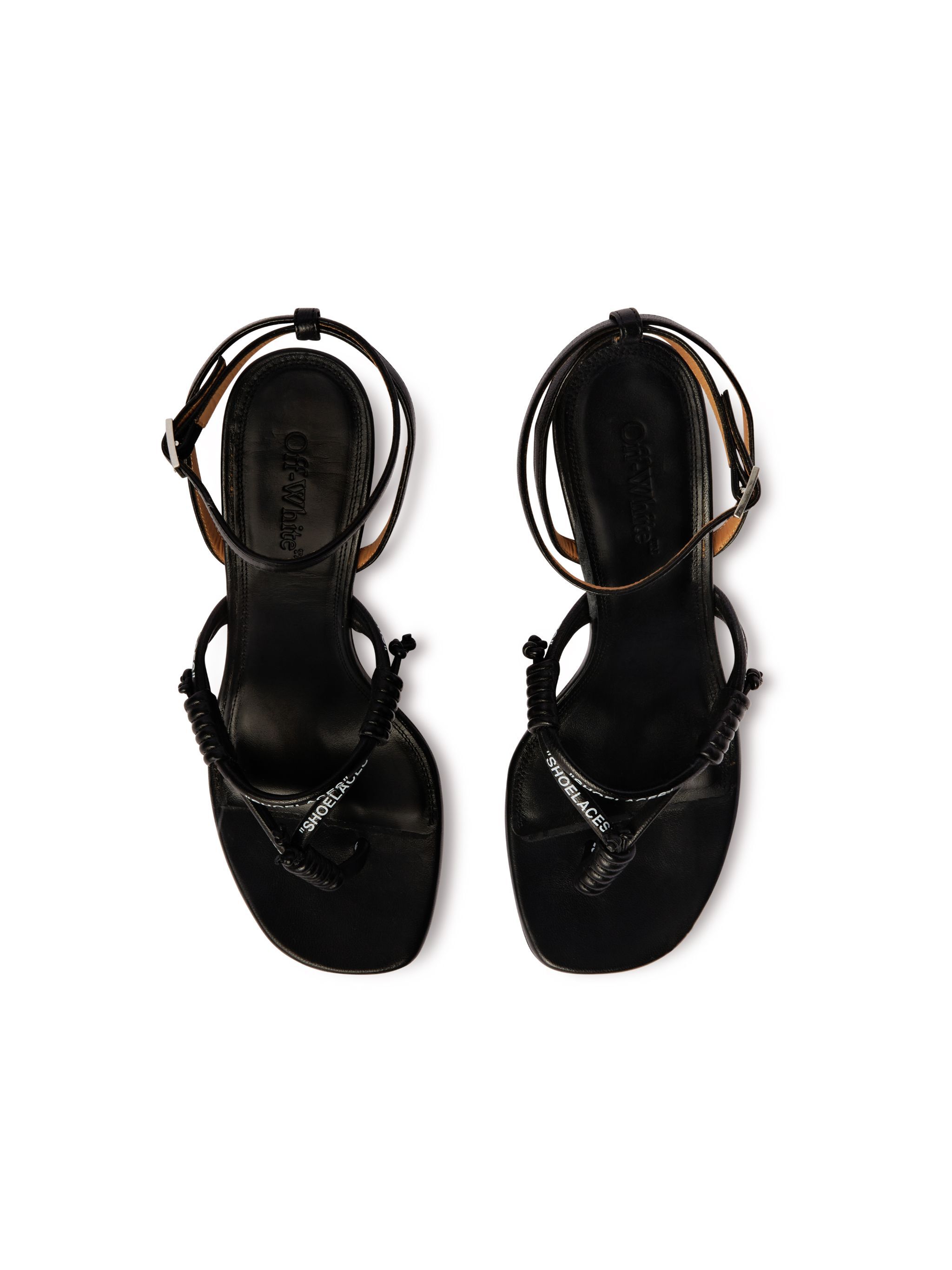 OFF WHITE Allen Shoelace Sandal 70 BLACK OWIH05CS25LEA001