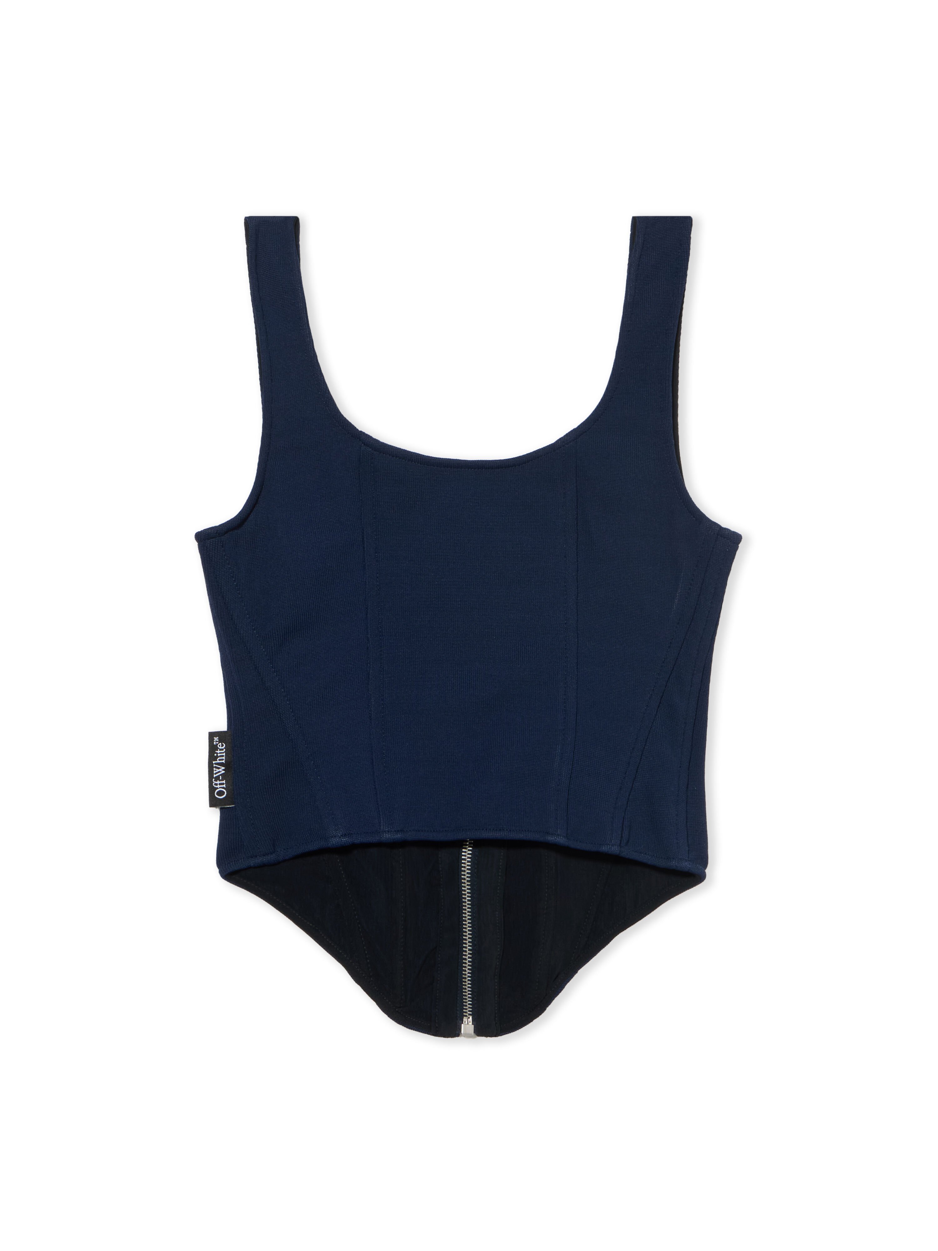 OFF WHITE Heavy Jersey Corset Top BLUE IRIS-NO COLOR OWAD26TF25JER001