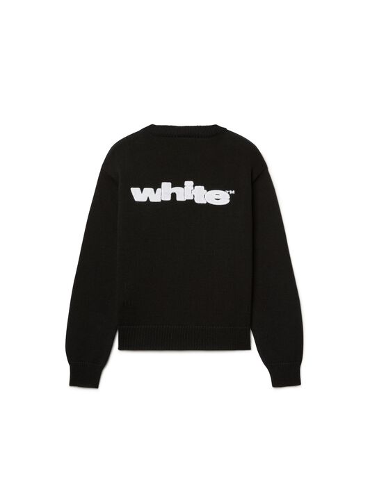 OFF WHITE Off Split Sweater BLACK OBHE001S25KNI002
