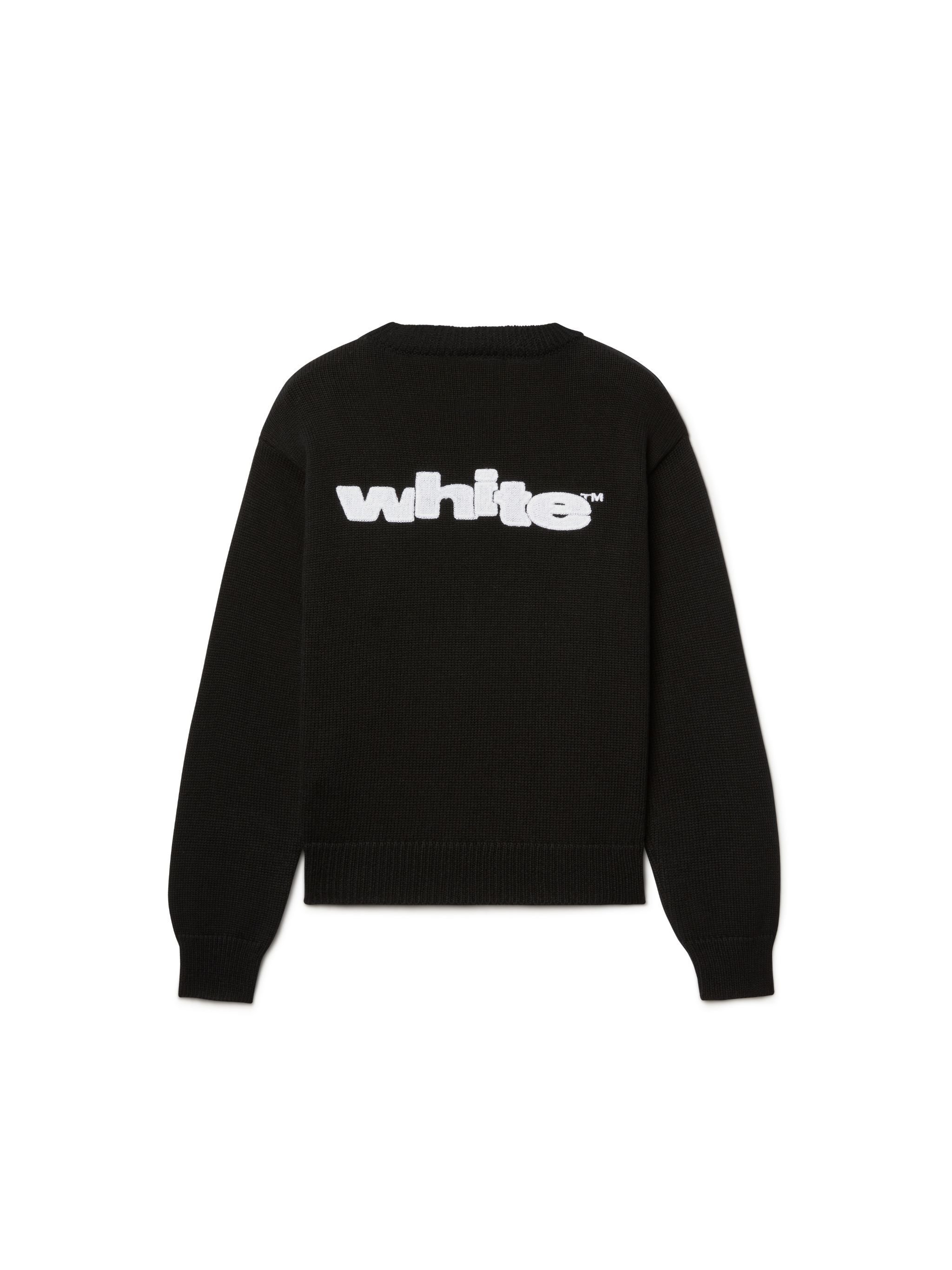 OFF WHITE Off Split Sweater BLACK OBHE001S25KNI002