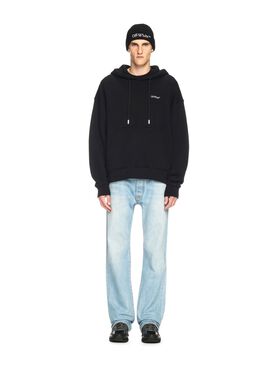 OFF WHITE Schwarzer Hoodie Mit Pfeil SCHWARZ OMBB085S25FLE00R