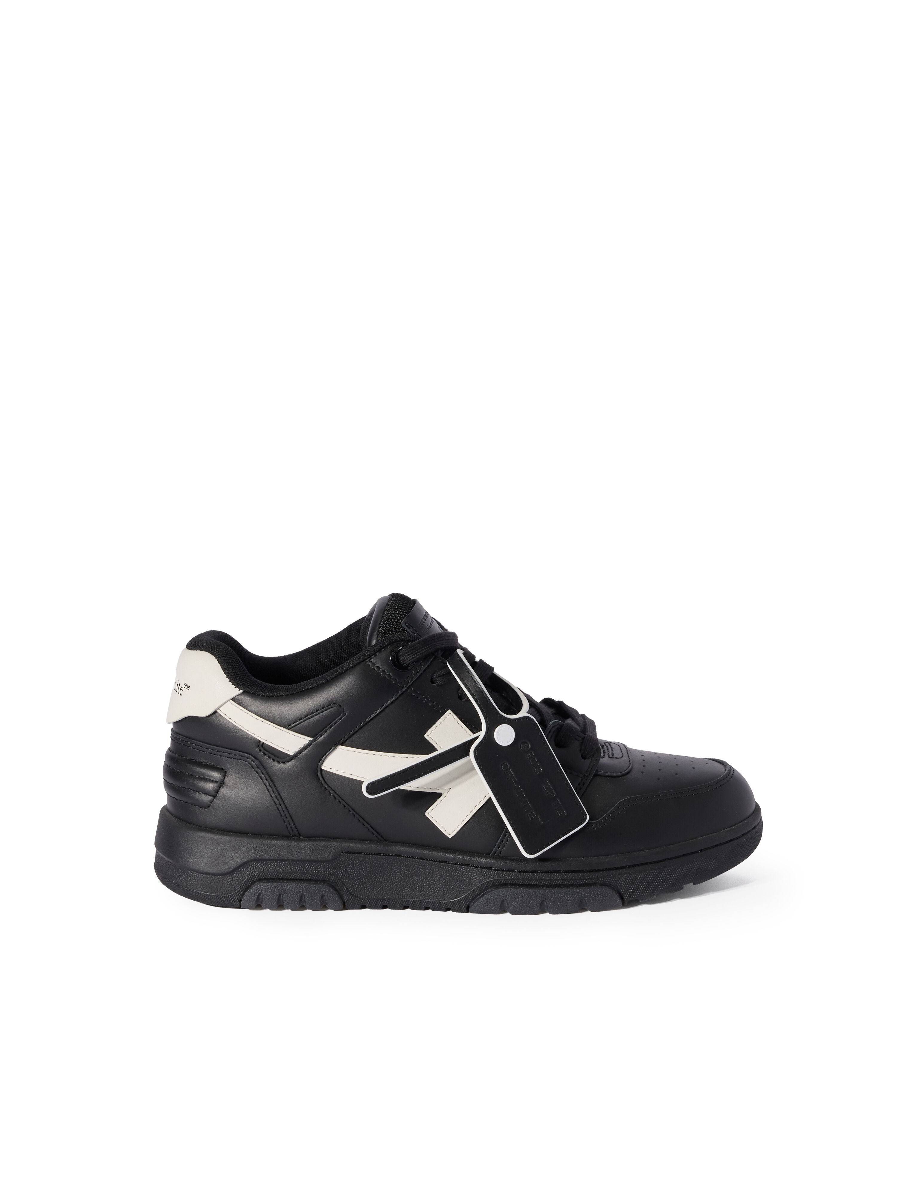 OFF WHITE Out Of Office Leather Sneakers BLACK - WHITE OMIA189C99LEA019