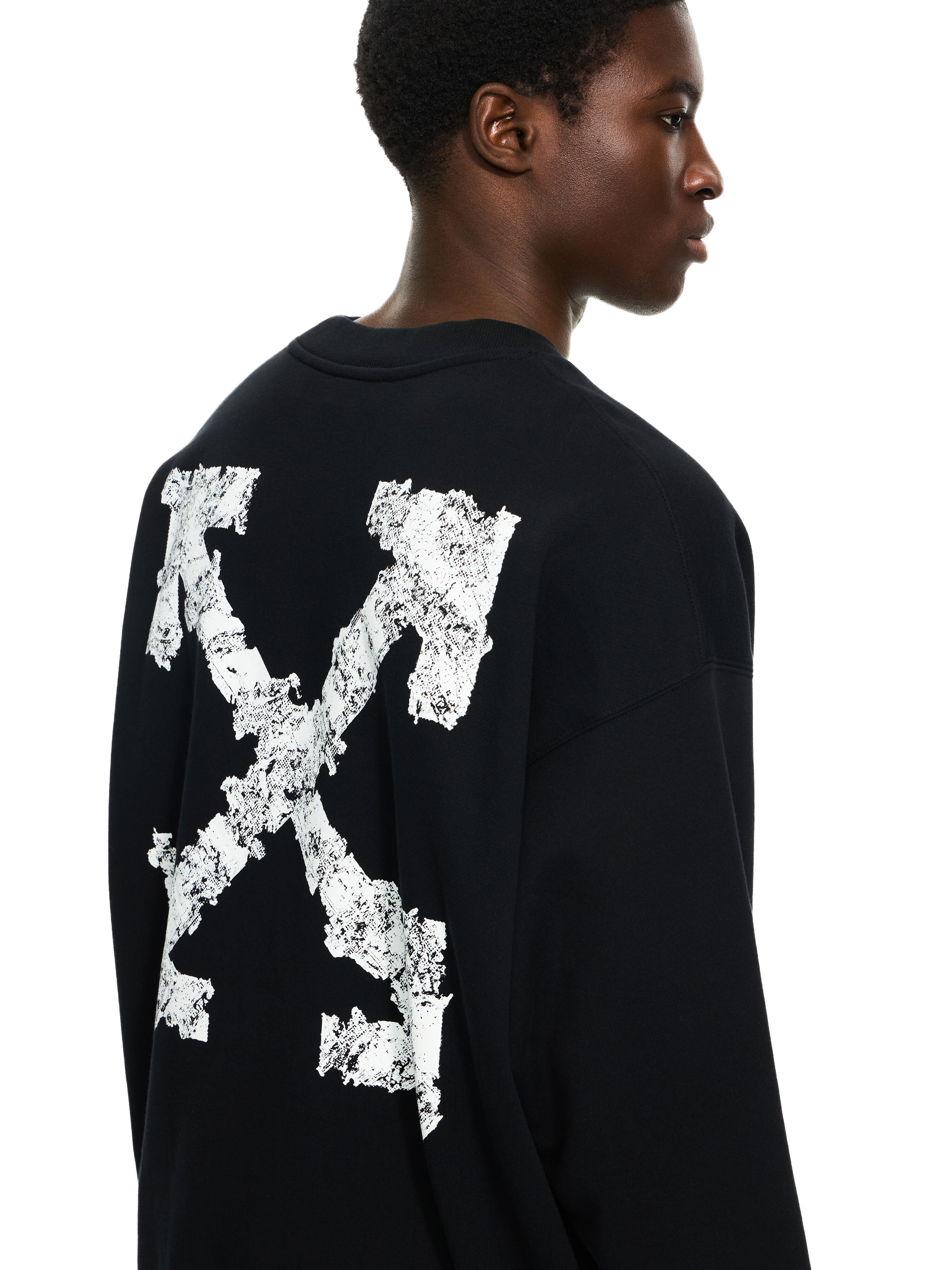 OFF WHITE Heraldic Arrow Skate Crewneck BLACK 44MBA054S26F002