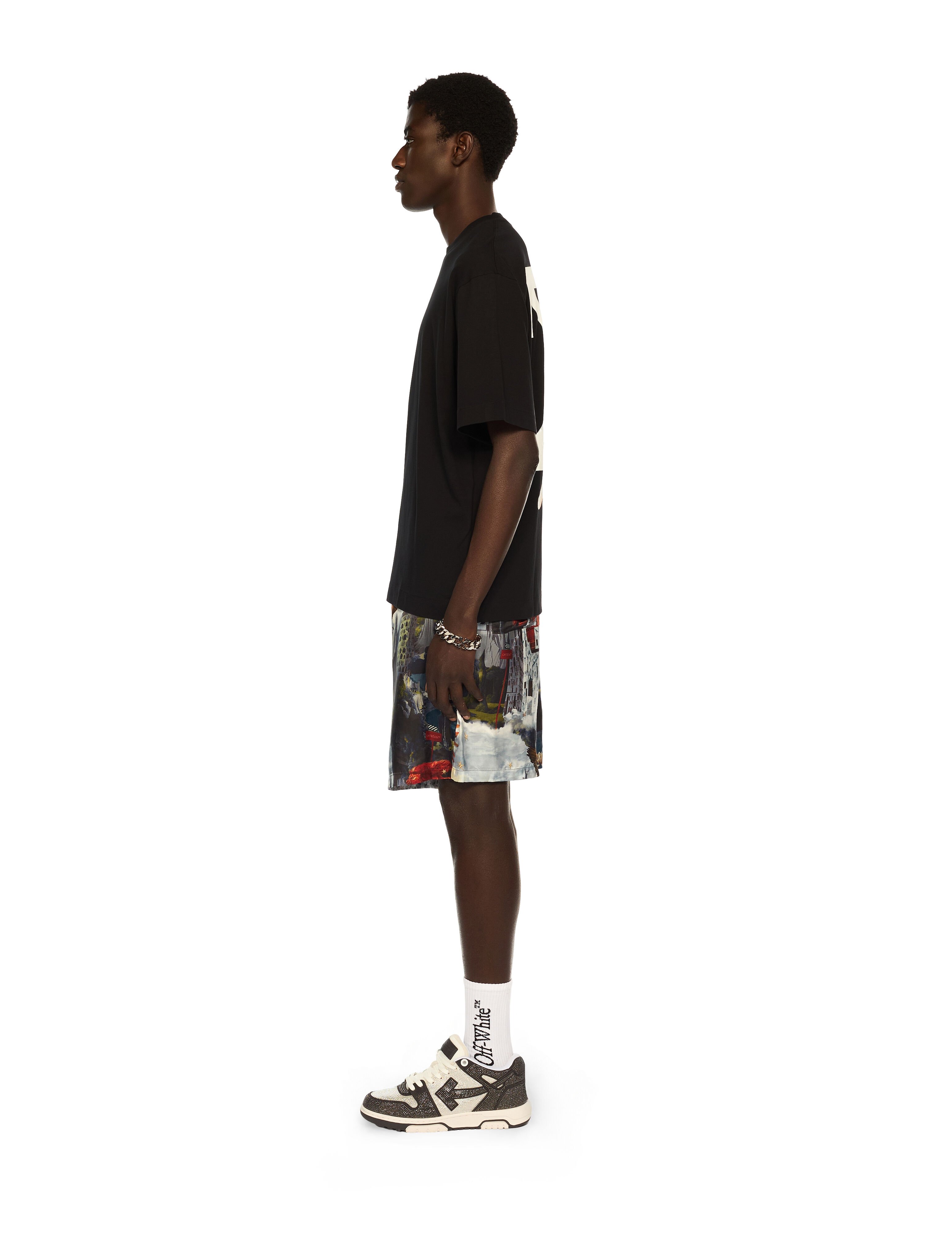 OFF WHITE Thinkman Arrow Skate Logo Tee BLACK - WHITE OMAA120F25JER008