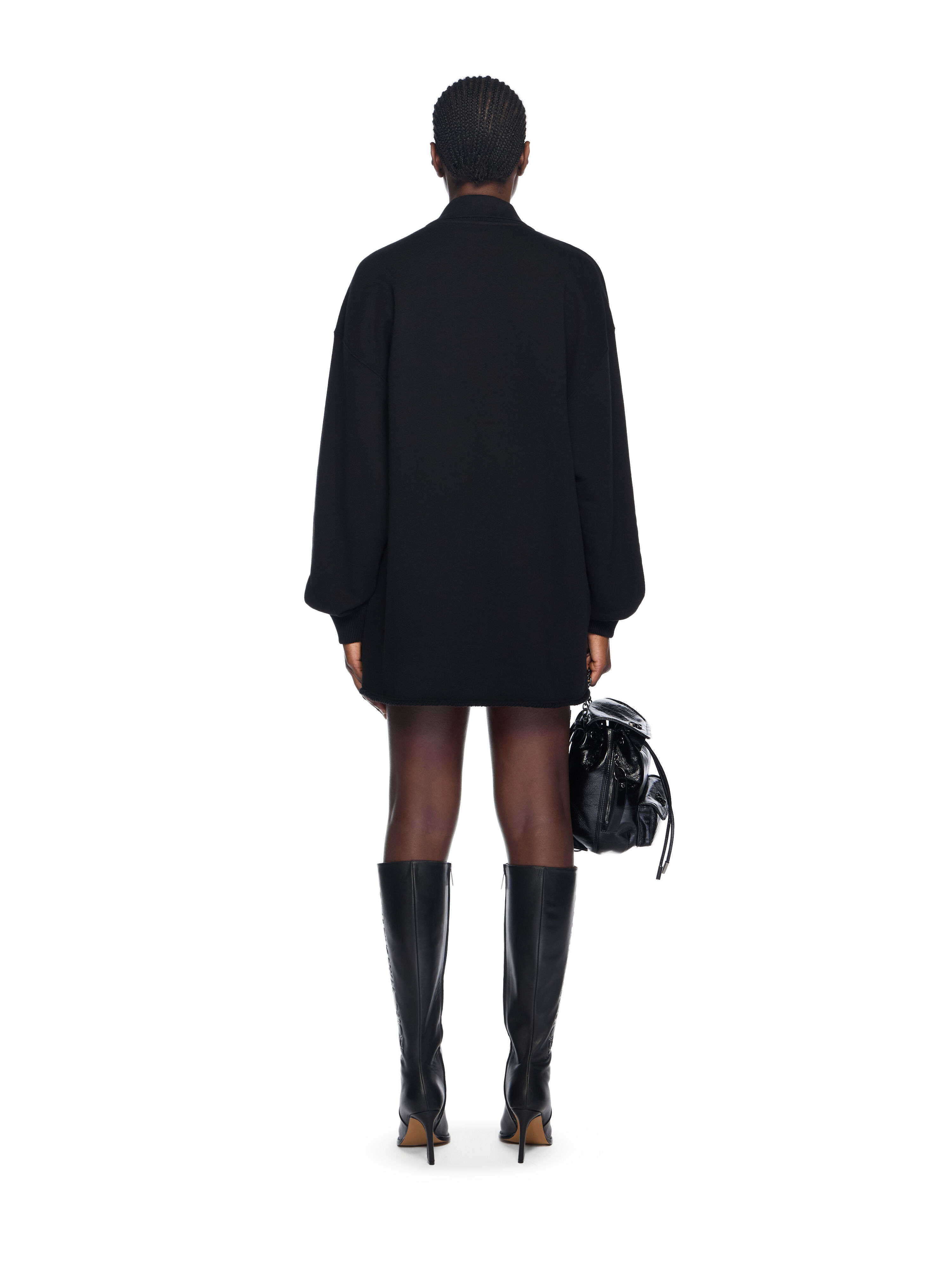 Sporty Polo Sweatdress OFF WHITE Sporty Polo Sweatdress BLACK-RED DAHLIA OWDF002F25FLE001