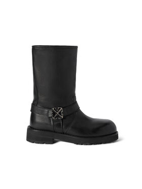 OFF WHITE Off Track Leather Boots BLACK - SILVER OMIE00EC99LEA001