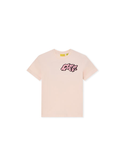OFF WHITE Graffiti Short Sleeve T-Shirt CRYSTAL PINK 44GAA001F26J004