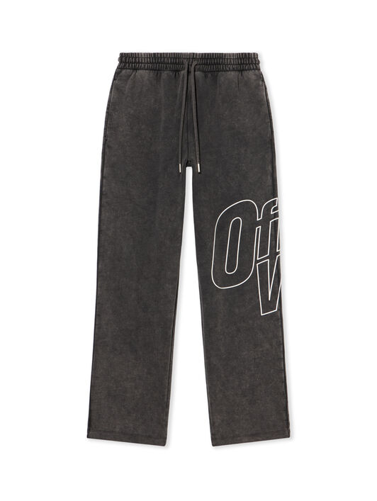 OFF WHITE Outline Arrow Sweatpants VINTAGE BLACK - WHITE OMCH05AF25FLE001