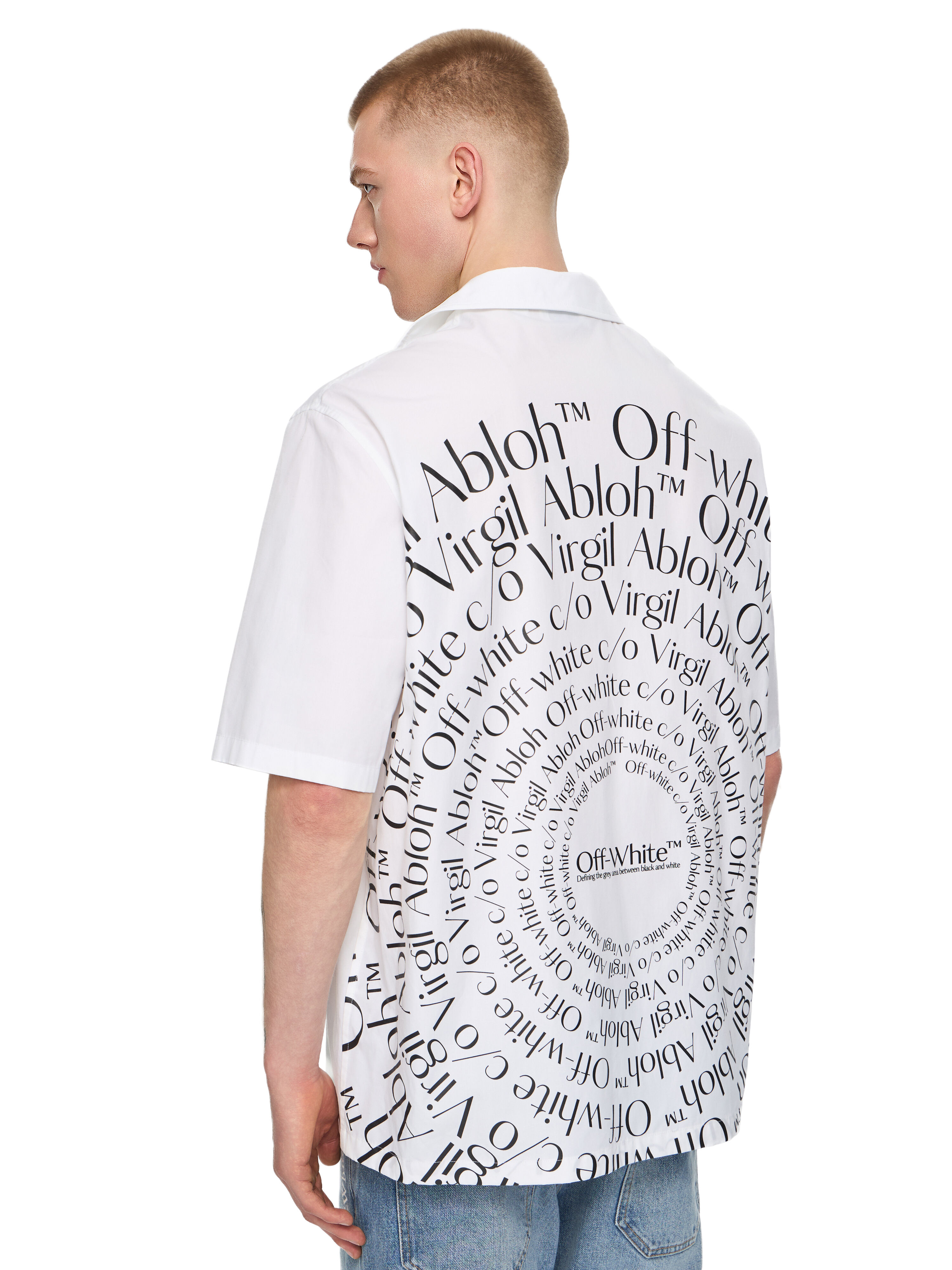 OFF WHITE Circle Off Popl Bowl Shirt WHITE 44XGG01FS26F006