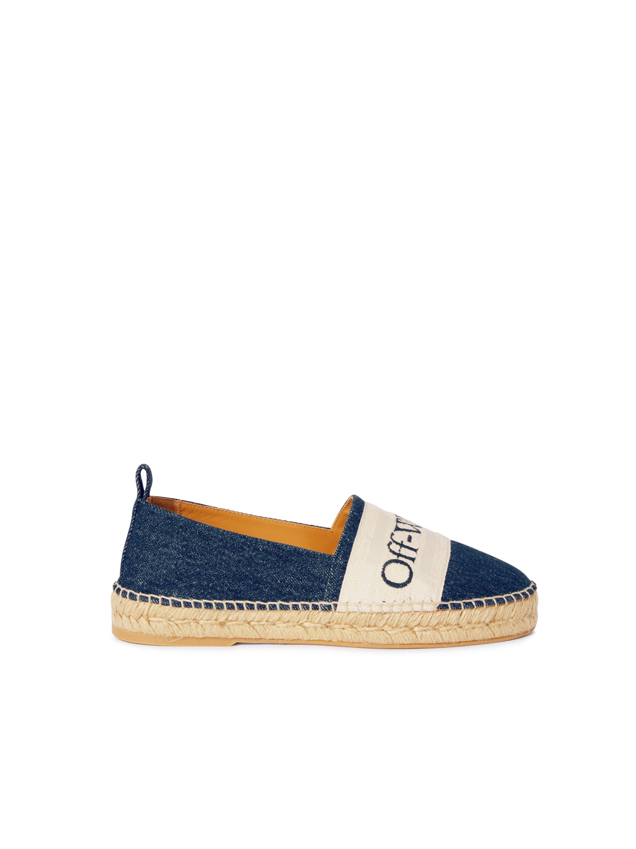 OFF WHITE Espadrillas Blu In Denim Con Logo Bookish BLU OWIB014S25DEN001