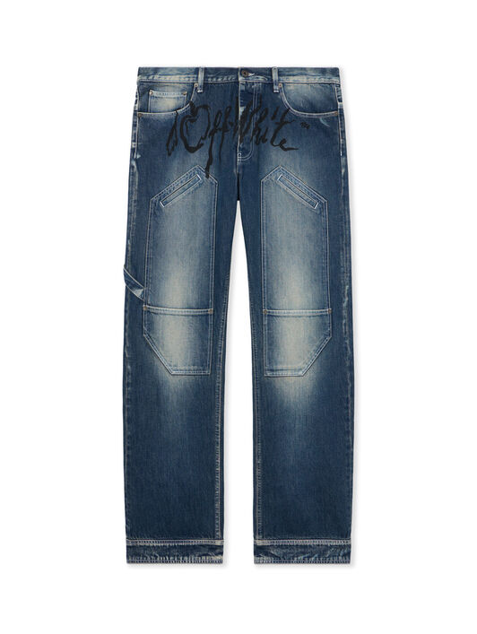 Cherry Diagonal Twist Stack Jeans OFF WHITE Cherry Diagonal Twist Stack Jeans HIGHLIGHTED MEDIUM 44XYA195S26D002