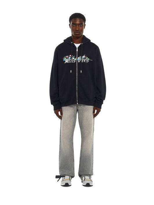Miles Davis Certified Gold Skate Zip Hoodie OFF WHITE Miles Davis Certified Gold Skate Zip Hoodie BLACK 44MBE015W26F003
