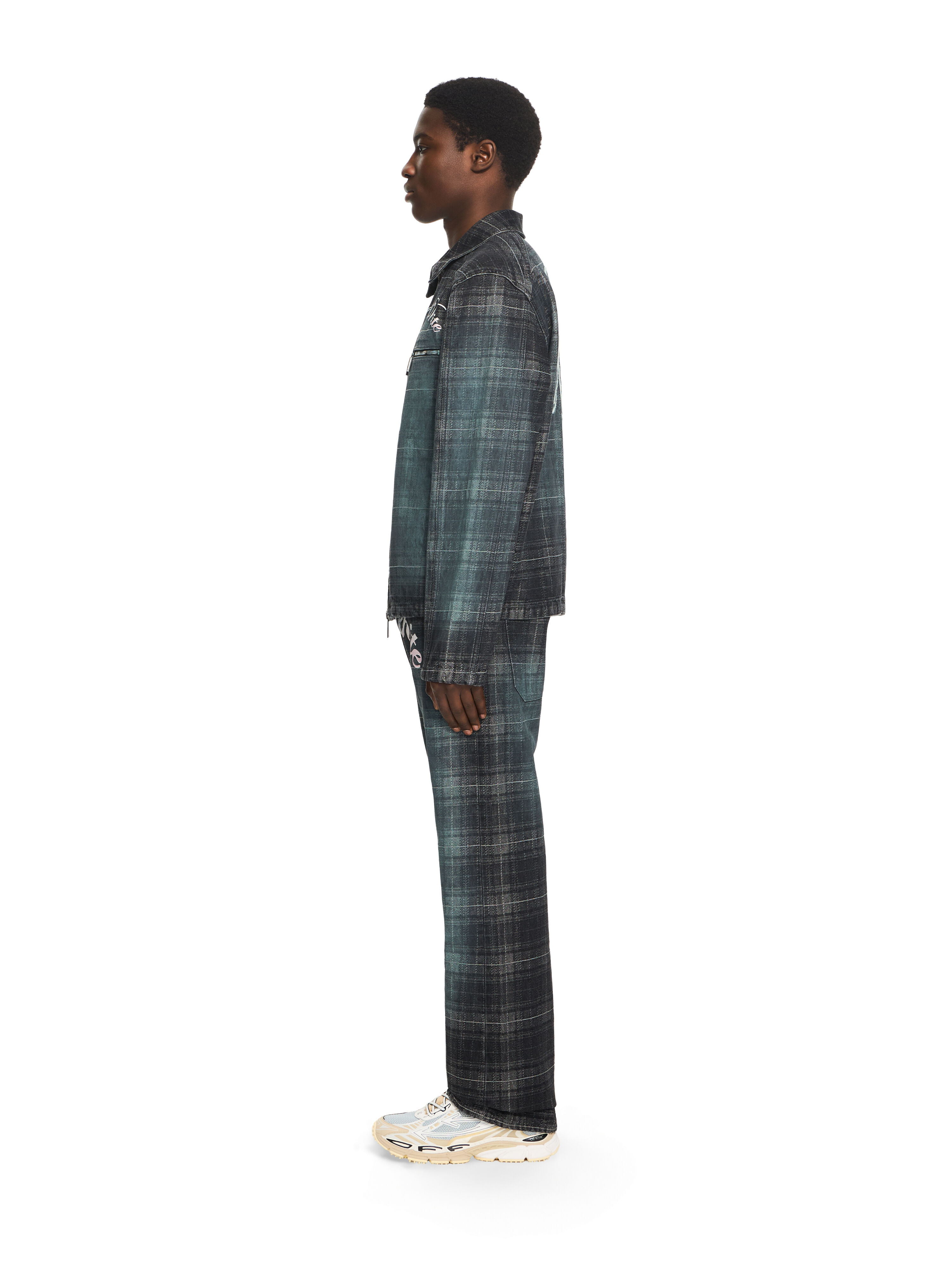 OFF WHITE Check Jacqaurd Slim Relax Jeans CHECK JAQUARD 44XYA18JS26D007