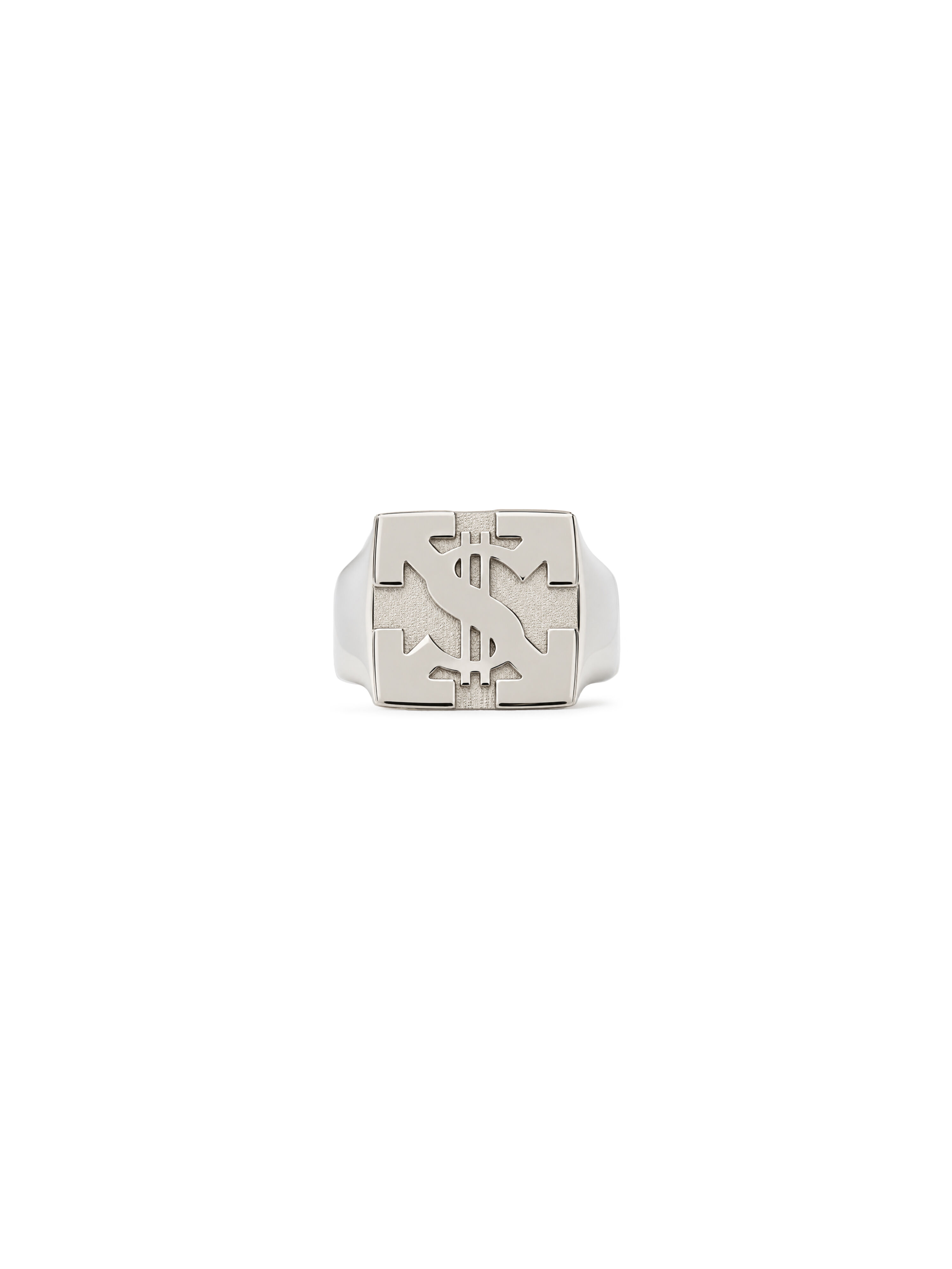 Bling Dollar Ring OFF WHITE Bling Dollar Ring SILVER OMOC07XS26MET001