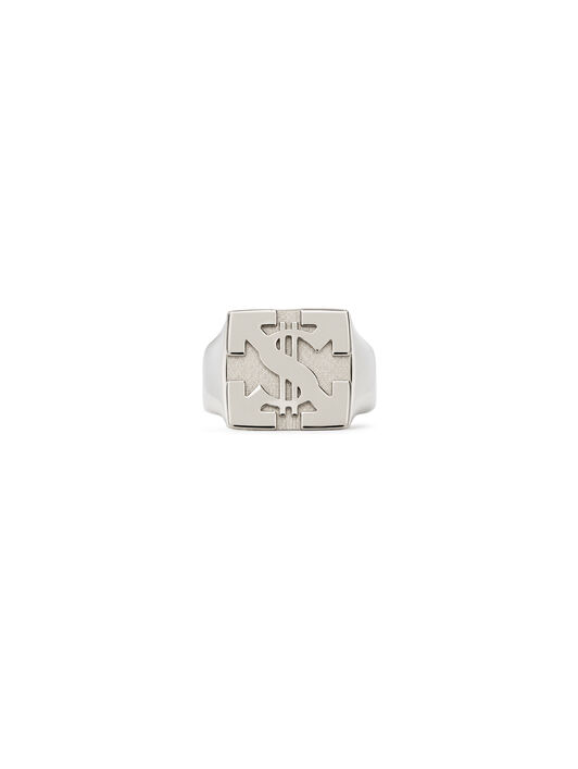 Bling Dollar Ring OFF WHITE Bling Dollar Ring SILVER OMOC07XS26MET001
