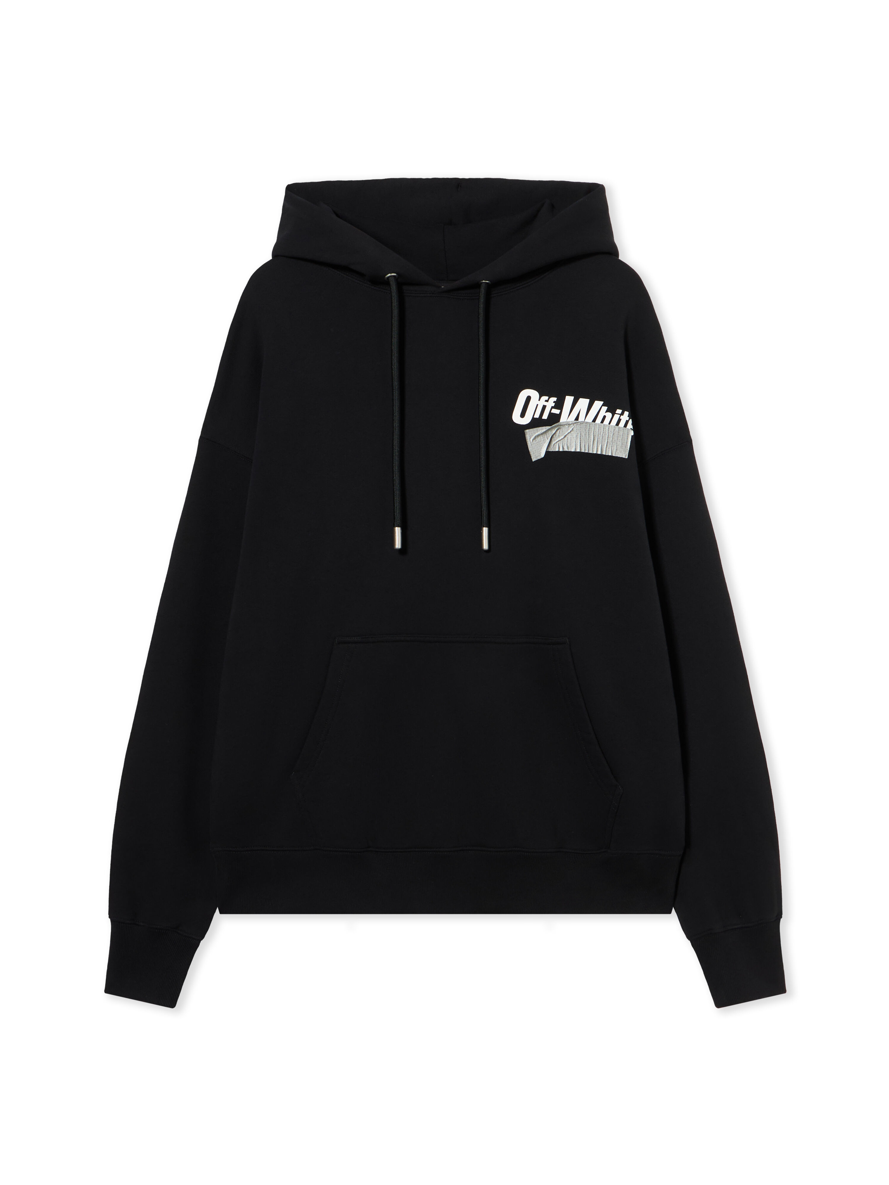 OFF WHITE Cupid Tape Skate Hoodie BLACK - WHITE OMBB085F25FLE00Y