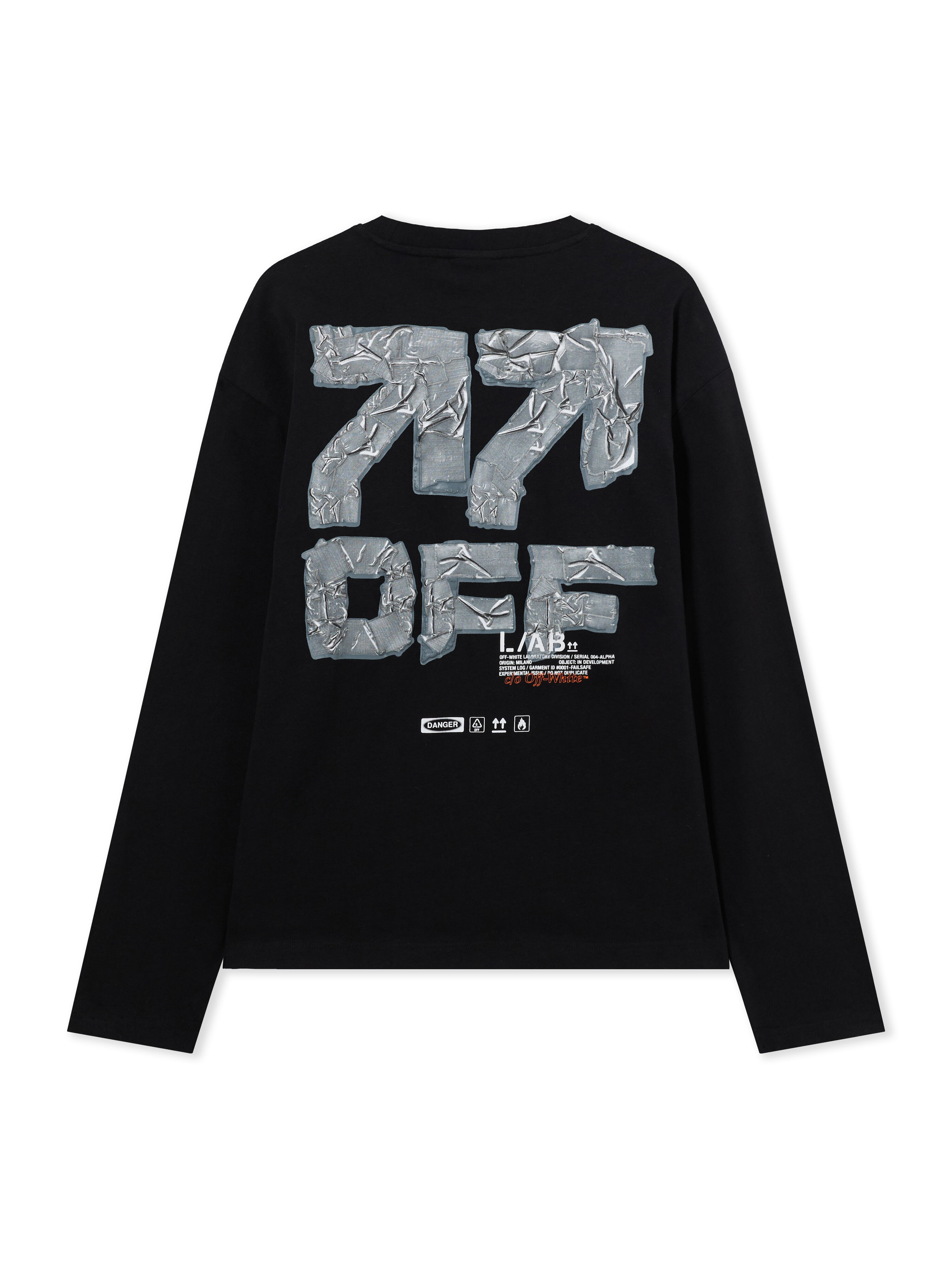 DIANTÉ LOGO TAPE LOOSE SHIRTS L/AB Off Active Tape Long-Sleeved T-Shirt in BLACK for Men | L/AB