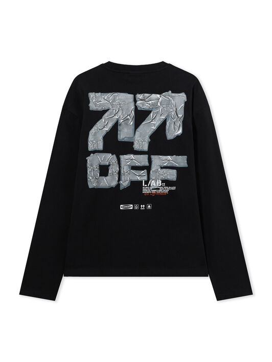 LAB L/AB Off Active Tape Long-Sleeved T-Shirt BLACK 44LABF26T081