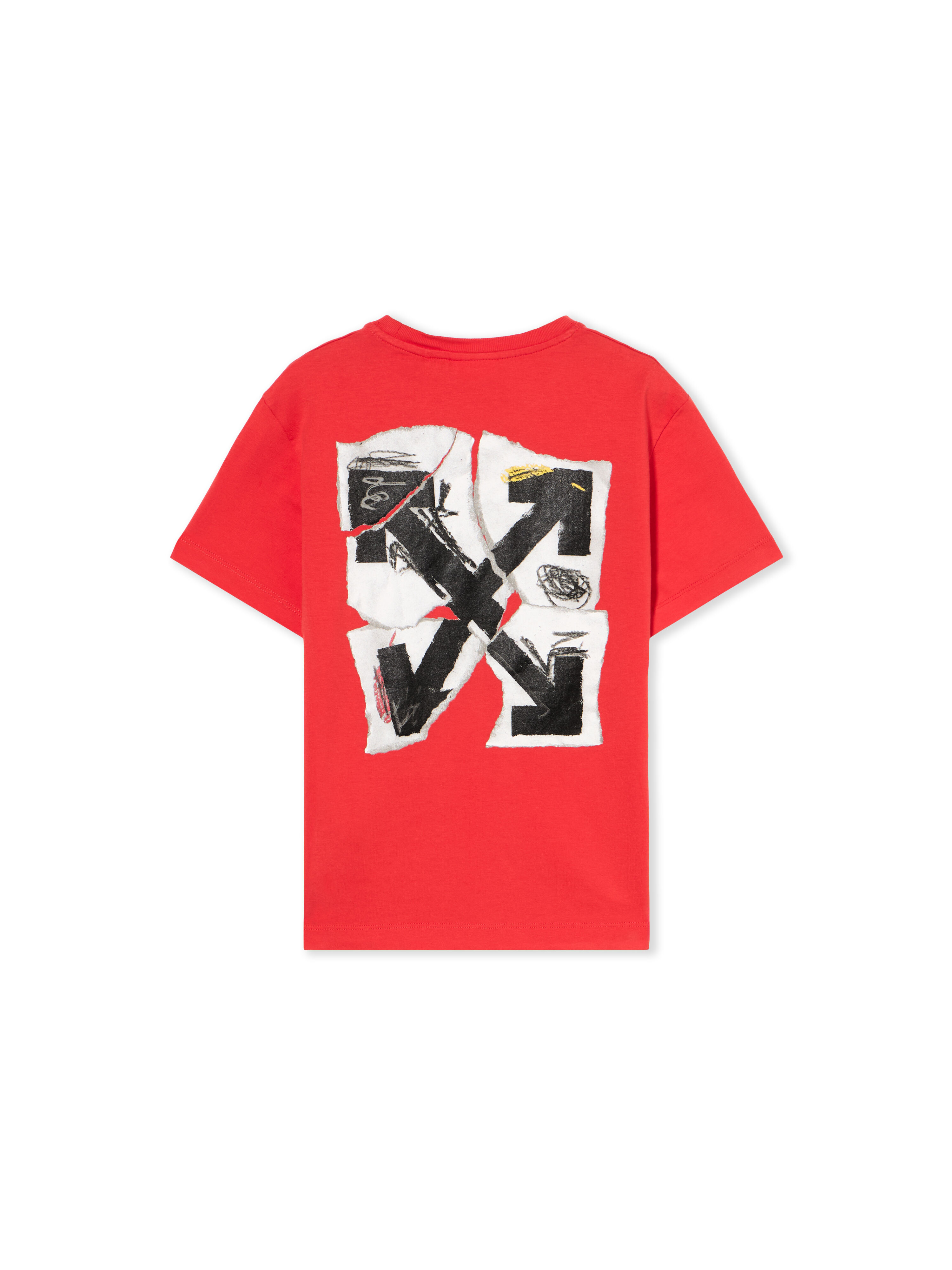 OFF WHITE Arrow Collage T-Shirt RED - WHITE OBAA002F25JER004