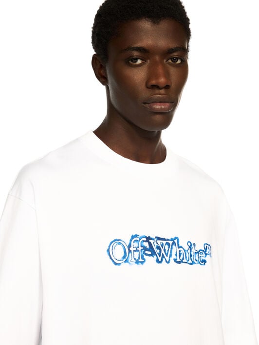 Cloudy Arrow Skate Logo T-Shirt OFF WHITE Cloudy Arrow Skate Logo T-Shirt WHITE - NAUTICAL BLUE OMAA120F25JER00G