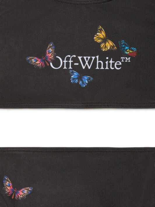 OFF WHITE Butterfly Bookish Bikini BLACK OGFA014S25JER001