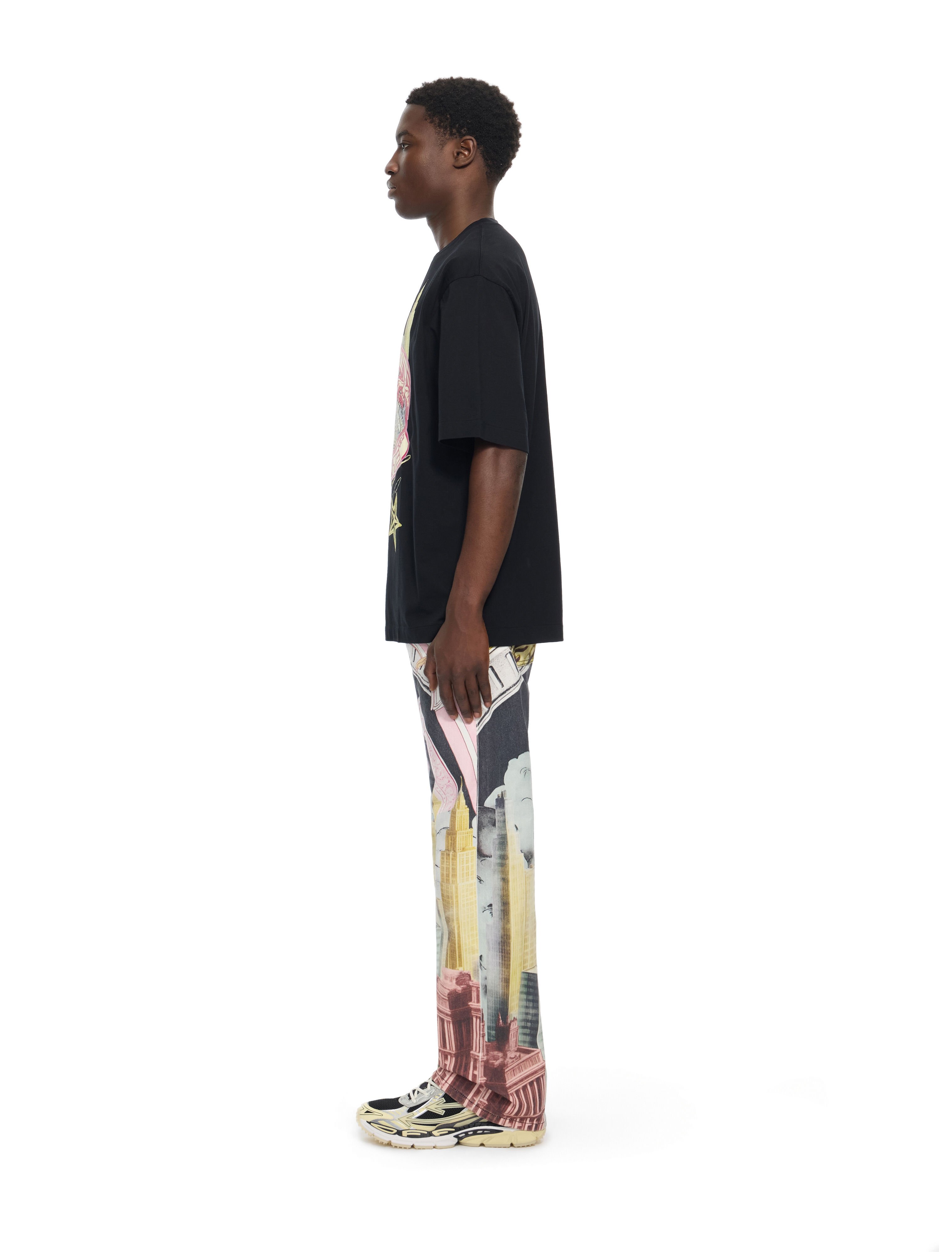OFF WHITE Big Frame World Skate T-shirt BLACK 44MAA120Z26J002