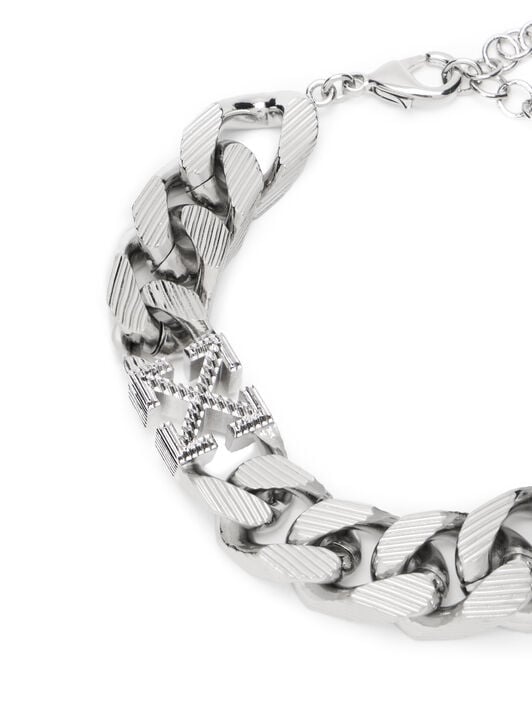 Arrow Chain Textured Bracelet OFF WHITE Arrow Chain Textured Bracelet SILVER - SILVER OMOA10TF25MET001