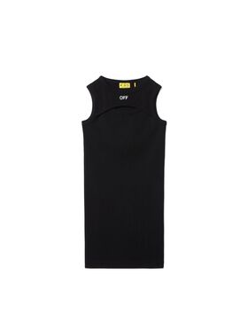 OFF WHITE Stamp Ribbed Dress PINK OGXC001S25FLE003