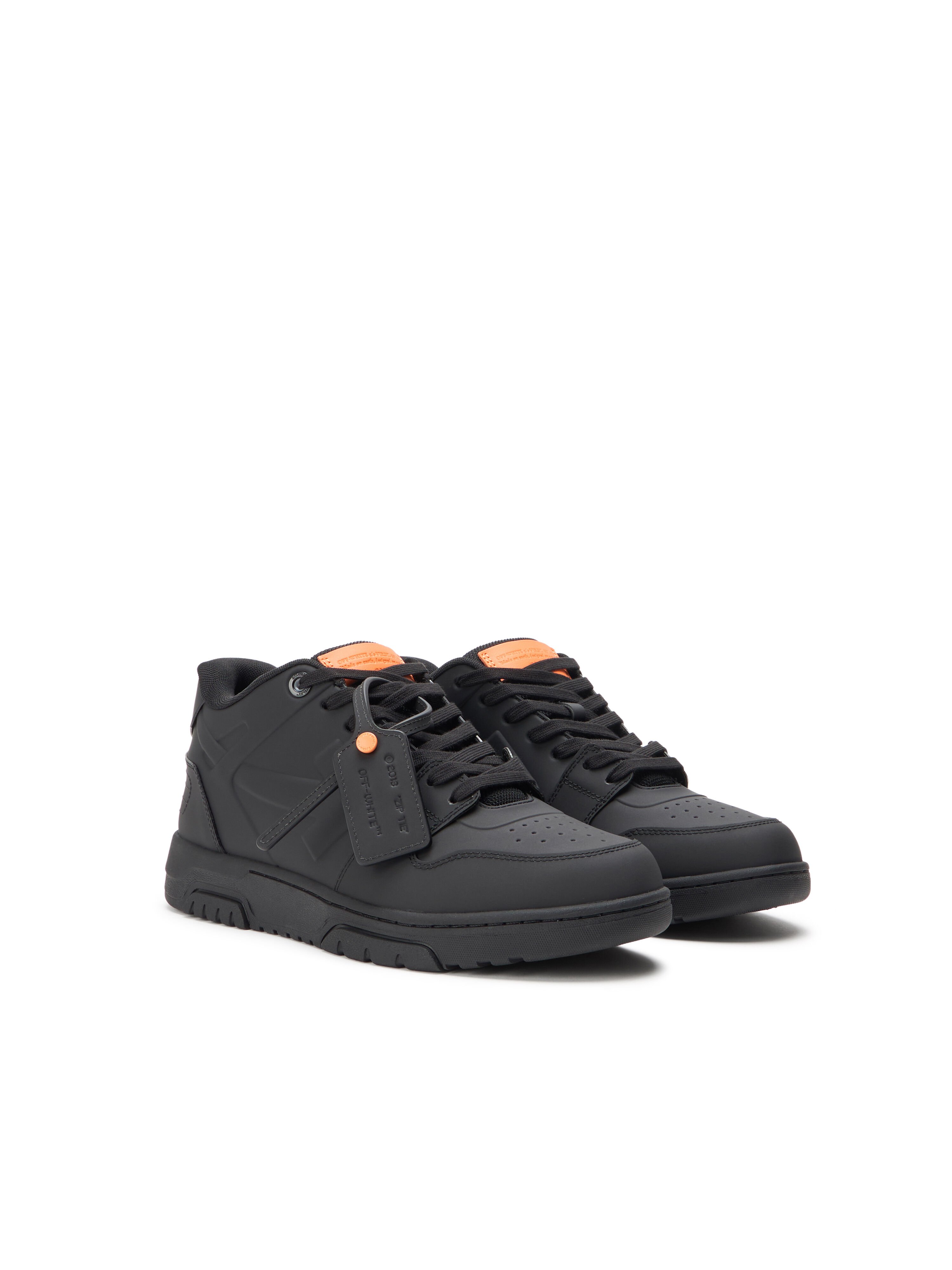 OFF WHITE Out Of Office Molded Sneakers BLACK - ORANGE OMIA189S26MAT001
