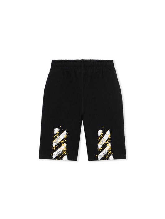 Diag Splat Sweatshorts OFF WHITE Diag Splat Sweatshorts BLACK - YELLOW OBCI001F25FLE002