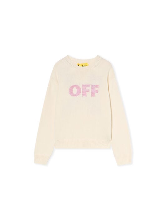 Arrow Logo Sweater OFF WHITE Arrow Logo Sweater OFF WHITE - SOFT PINK OGHE002F25KNI004