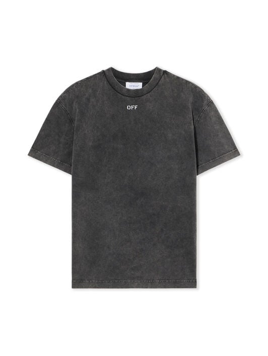 Check Flan Arrow Logo Tee OFF WHITE Check Flan Arrow Logo Tee MARBLE BLACK-WHITE OWAA089F25JER003