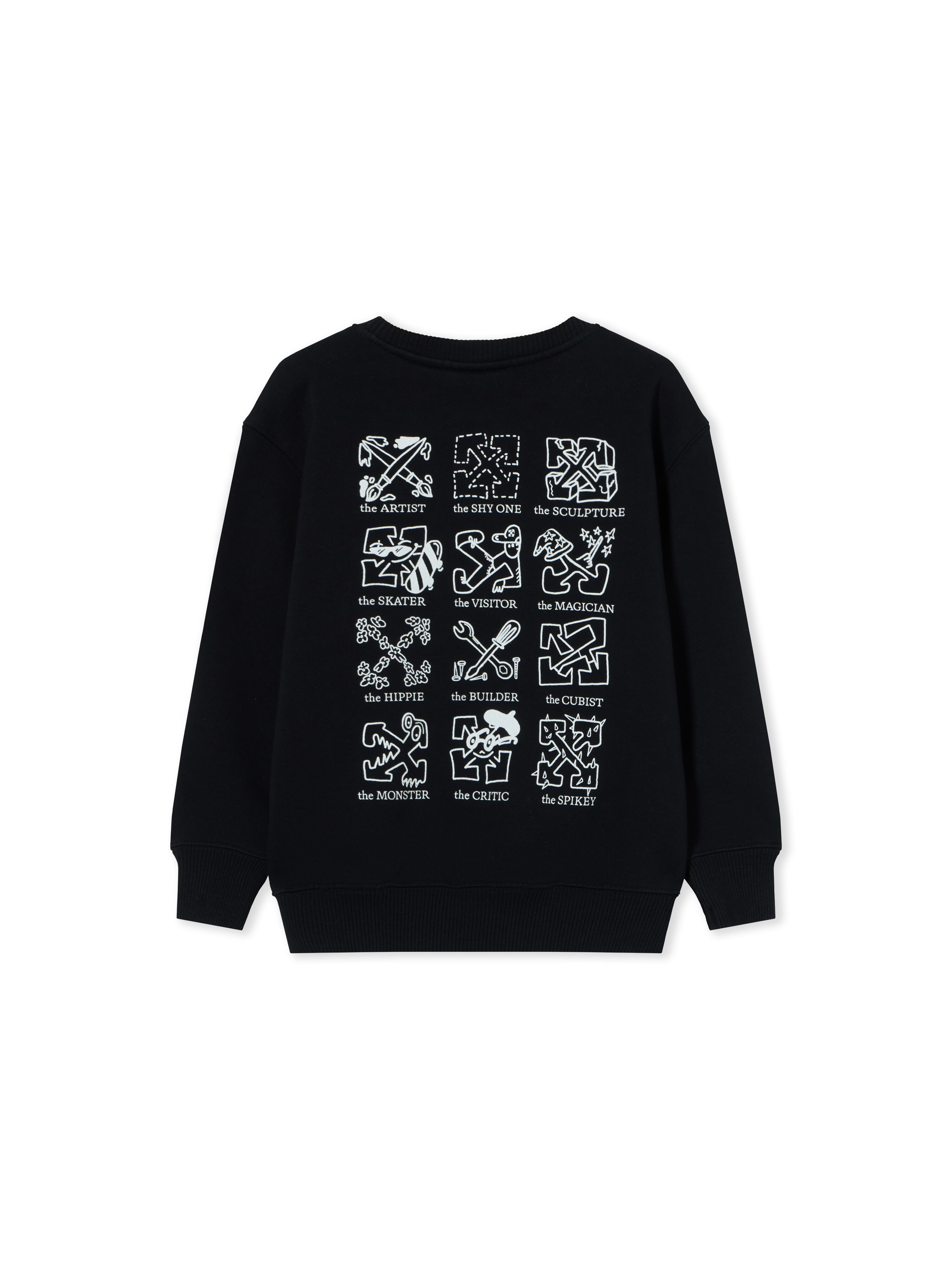 Multilogo Crewneck Sweatshirt OFF WHITE Multilogo Crewneck Sweatshirt BLACK 44BBA001F26F003