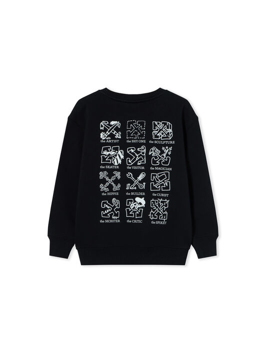 Multilogo Crewneck Sweatshirt OFF WHITE Multilogo Crewneck Sweatshirt BLACK 44BBA001F26F003