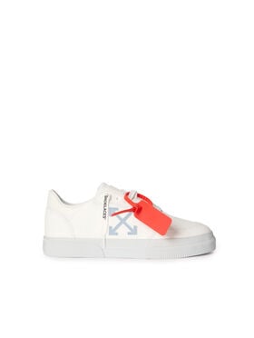 OFF WHITE Vulcanized Low Sneakers WHITE - CYAN CELESTE OWIA288S26LEA001