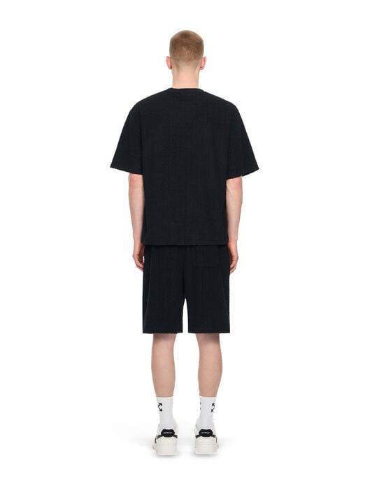 OFF WHITE Towel Terry All Over Logo T-Shirt BLACK 44MKS073F5002