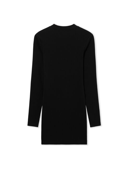 LAB L/AB Long-Sleeved Fitted Rib Dress Black Night LABF2639U00106T