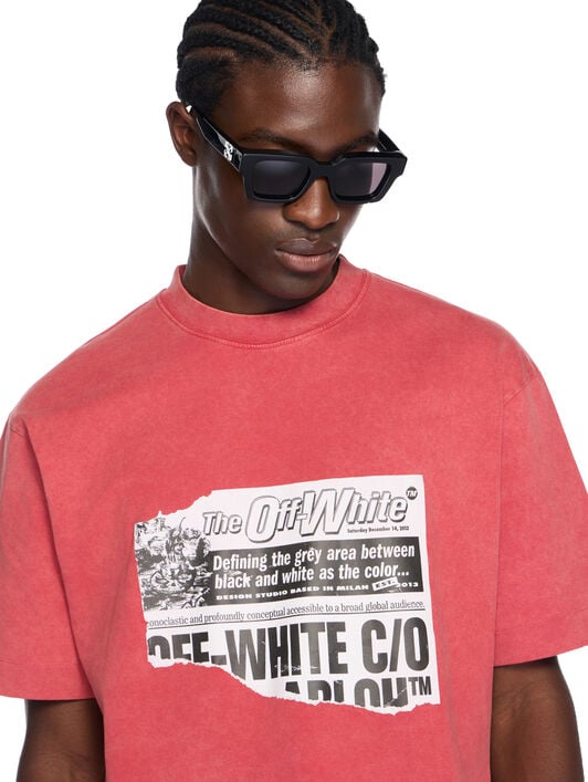 News Outl Arrow Skate Logo Tee OFF WHITE News Outl Arrow Skate Logo Tee VINTAGE CHILI PEPPER - WHITE OMAA120F25JER009