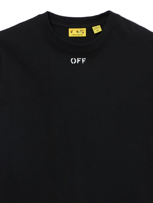 OFF WHITE Diag Watercolor Tee S/S BLACK 44GAA001S26J003